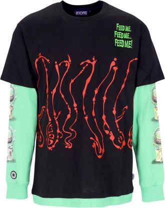 Octopus Zwarte Longsleeve Tee Dripper - Heren - Longsleeves - Veelkleurig - XL - Katoen - Tops