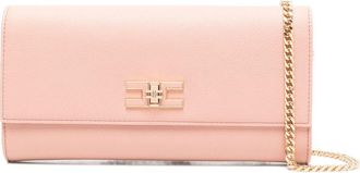 Elisabetta Franchi Borsa a tracolla con placca logo - Rosa