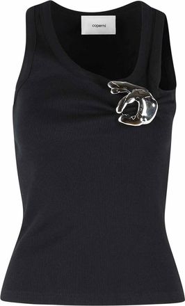 Coperni Black Cotton Tank Top