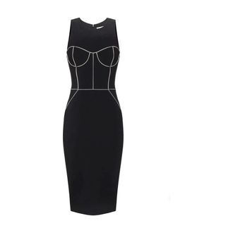 Elisabetta Franchi Dames, Jurken, Zwart, Maat: S Satijn