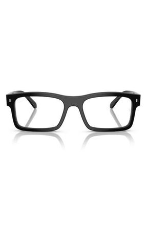 Ray-Ban 54mm Rectangular Optical Glasses in Black at Nordstrom