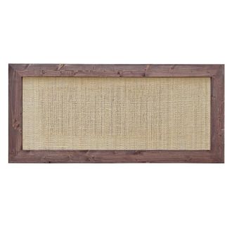 NATYAL Cabecero de rafia natural y madera maciza en tonos oscuros 190x74cm
