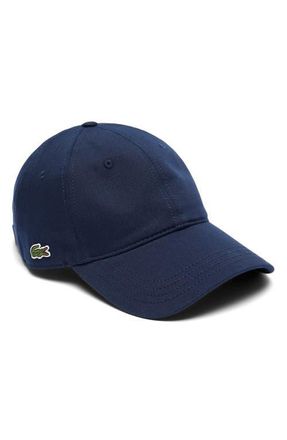 Lacoste Essential Cotton Twill Baseball Cap in Navy Blue at Nordstrom