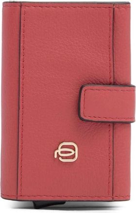 Piquadro Accessoires, Dames, Rood, ONE Size, Leer, Pop-up Kaarthouder