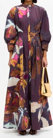 Acler Smitherton Maxi Dress In Cocoa Canvas