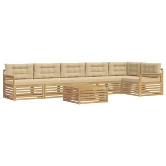 vidaXL Conjunto De Sof&aacute;s De Exterior Con Coj&iacute;n 7 Pcs Y Beige Vidaxl