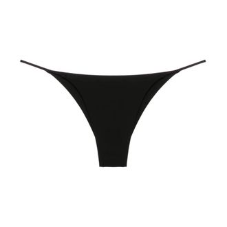 La Reveche Zwarte hoog getailleerde bikinibroek Halima - Dames - Bikinis - Zwart - M - Leer - Badmode