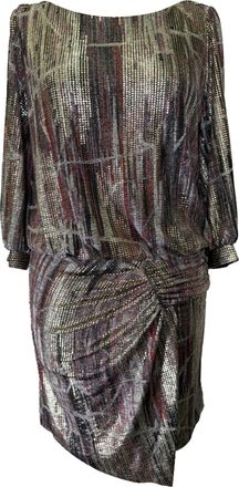 BA&SH Ba & sh Salina Metallic V-Back Dress in Multicolor Polyester