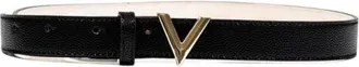 Valentino Belts, female, Black, Size: ONE SIZE Elegant Polyurethane Belt with Sleek Design