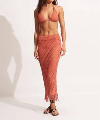 Seafolly Marrakesh Skirt In Cinnamon