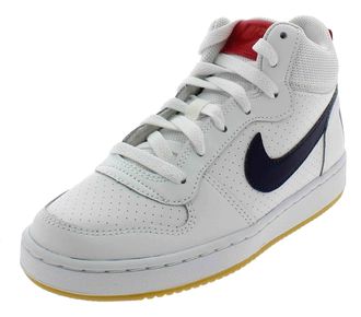 Nike Nike Nike Court Borough Mid (gs), Boys Basketball Shoes, White (White/Obsidian/Univ Red/Gum Lt Brown 107), 5 UK (38 EU)