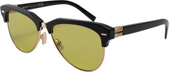 Miu Miu Olive Green Pilot Ladies Sunglasses MU 09ZS 1AB07O 57