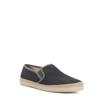 Dune London Mens Ferdo - Perforated Embossed Casual Shoes - Grey Fabric - Size UK 10