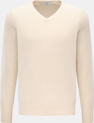 Braun Hamburg Men - Cashmere V-neck jumper off-white
