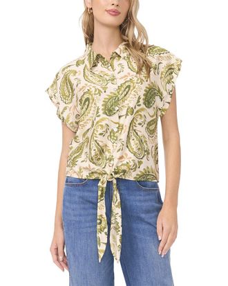 Vince Camuto Tie Front Collar Top