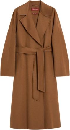 Max Mara Array - Dames - Jas met riem - Bruin - XS - Leer - Jassen