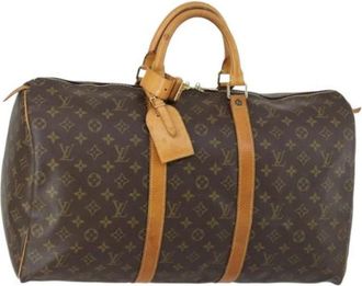Louis Vuitton Pre-owned Weekend Bags, female, Brown, Size: ONE SIZE Pre-owned Canvas Weekend Bag