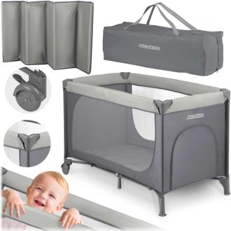 OEM Cuna De Viaje 125 X 65 X 78 Cm Rk-240 Gris Claro