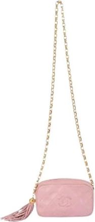 Chanel Pre-owned Vintage Camera Bag - Dames - Vintage Schoudertas - Roze - ONE Size - Leer - Vintage