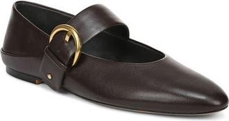 Franco Sarto Reeva Mary Jane Flat in Brown Leather at Nordstrom, Size 7.5