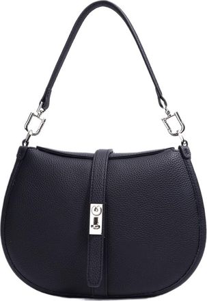 Generic Compatible For Womens Bag Leather Crescent Cross Body Simple Shoulder(Black)