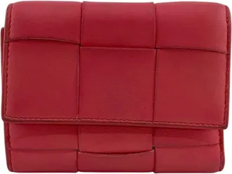Bottega Veneta Pink Leather Wallet (Tri-Fold) (Pre-Owned)
