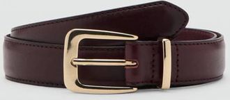 Mango Cintura 100% pelle bovina bordeaux - Donna - XL - MANGO