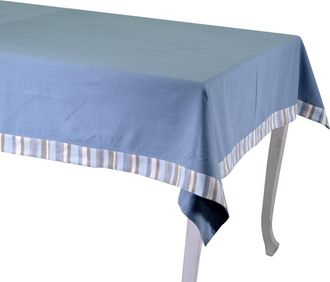 Vacchetti Vacchetti - Mantel Rayas Air Force Borde Azul Cm5 Hilo Te&ntilde;ido Cm140x180