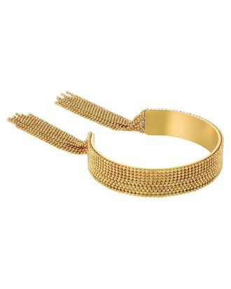 Adornia Adornia 18K Plated Stainless Steel Tarnish-Resistant Fringe Cuff Bracelet
