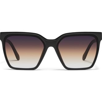 Quay Level Up 60mm Square Sunglasses in Matte Black/Dusk Poppy at Nordstrom Rack