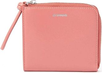 Jil Sander Portacarte - Dames - Clutches - Roze - ONE Size - Leer - Tassen