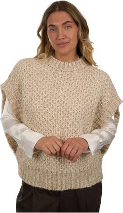PESERICO Truien & Vesten, Dames, Beige, XL, Pailletten, Spencer