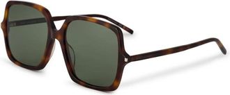 Saint Laurent Sl 591 Logo Zonnebril - Dames - Zonnebrillen - Bruin - ONE Size - Accessoires