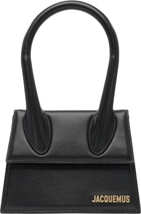 Jacquemus Zwarte Leren Handtas Chic Ontwerp - Dames - Handtassen - Zwart - ONE Size - Leer - Tassen