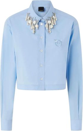 Pinko Polo con logo ricamato - Blu