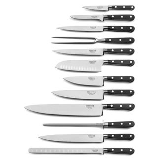 Sabatier Trompette Juego de 12 cuchillos de cocina negro