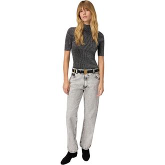 Missoni Mock Neck Sweater With Lam&eacute; Threads in Silver at Nordstrom, Size 40 It