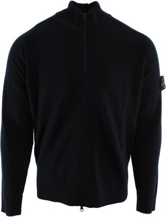 Stone Island Vest - Heren - Vesten - Blauw - S - Wol - Truien & Vesten
