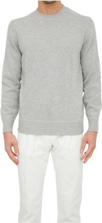 Eleventy Grigio Ronde Hals Trui - Heren - Ronde hals truien - Grijs - L - Wol - Truien & Vesten