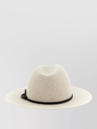 Brunello Cucinelli felt wide brim fedora hat