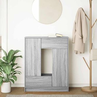 Berkfield Home Sideboard with Drawers & Doors Grey Sonoma 73x31x90 cm | Size: 73 x 31 x 90 cm