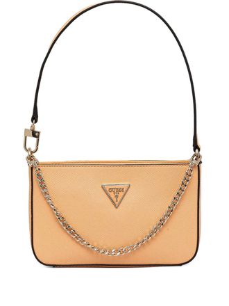 Guess Co chain zipped shoulder bag - women - Artificial Leather - One Size - Orange