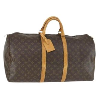 Louis Vuitton Pre-owned Weekend Bags, female, Brown, Size: ONE SIZE Pre-owned Vintage Canvas Weekend Bag