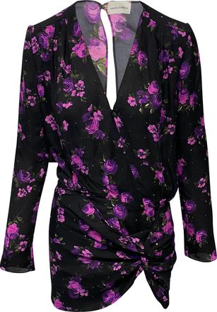 Magda Butrym Longsleeve Dress in Black Silk