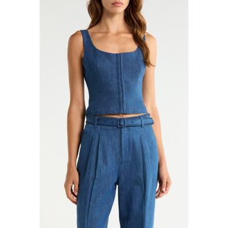 Paige Carra Corset Top in Tidepool at Nordstrom, Size 10