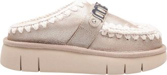 Mou Mules, female, Gray, Size: 11 US Stone Sandals with Open Back