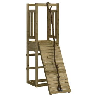 vidaXL Casa De Juegos Con Pared Escalada De Madera Impregnada De Pino Vidaxl