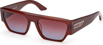 GCDS Stijlvolle zonnebril in trendy kleur - unisex - Zonnebrillen - Bruin - 55 MM - Accessoires