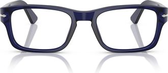 Persol 0po3364v Rectangular Acetate Eyeglasses with Silver Accents