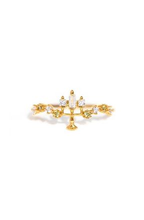 Girls Crew x Disney Beauty & The Beast Lumi&egrave;re Ring in Gold at Nordstrom, Size 7